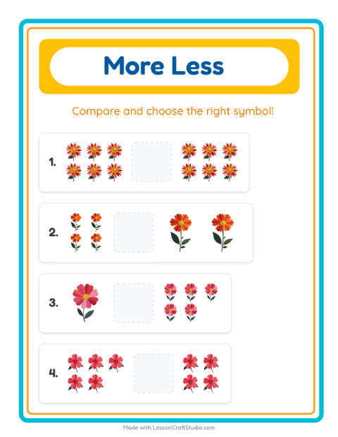 More or Fewer with Flowers