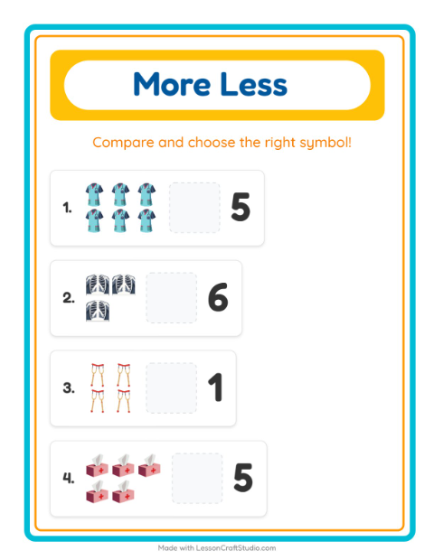 More or Fewer with Hospital Things — 2