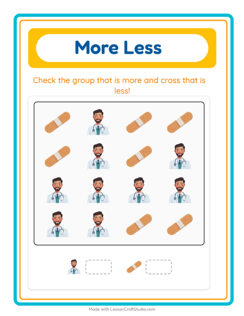 More or Fewer with Hospital Things — 3