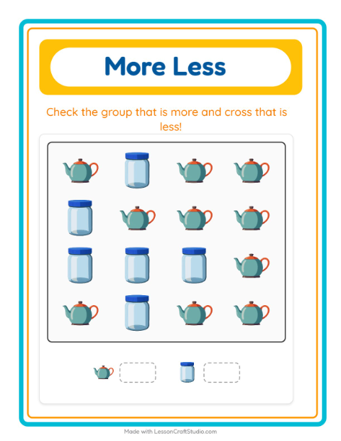 More or Fewer with Kitchen Tools — 3