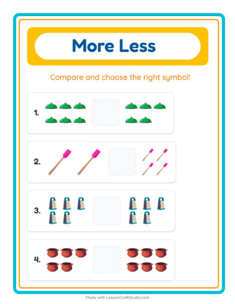 More or Fewer with Kitchen Tools