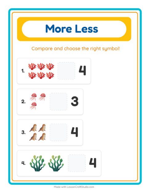 More or Fewer with Ocean Life — 2