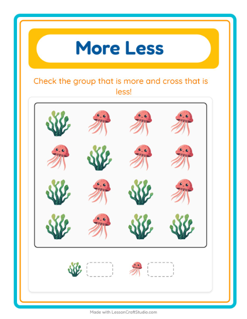 More or Fewer with Ocean Life — 3