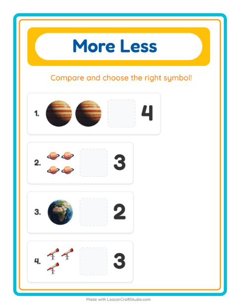 More or Fewer with Space — 2