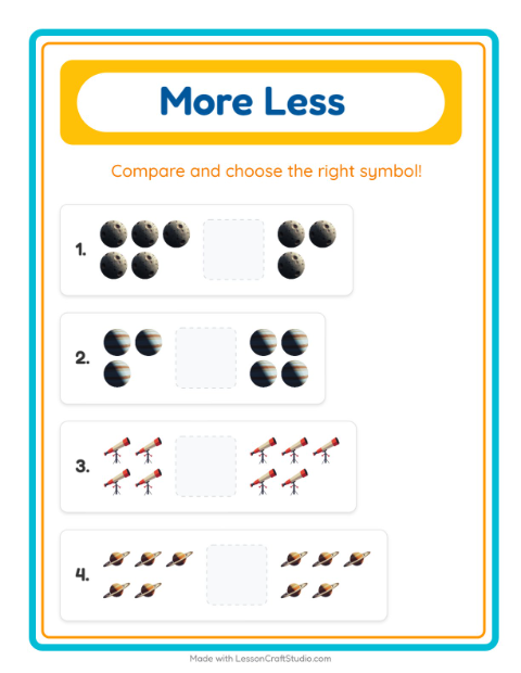 More or Fewer with Space