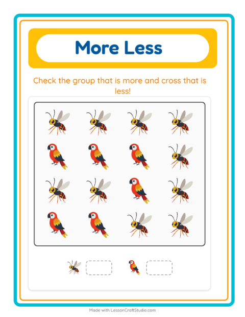 More or Fewer with Things That Fly — 3