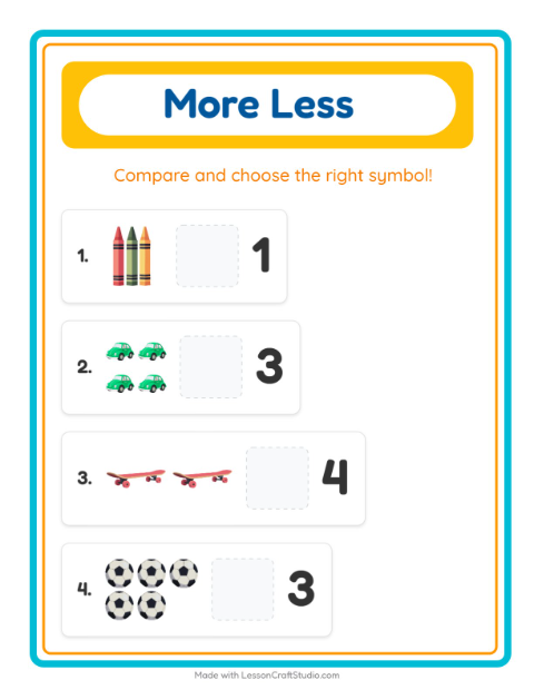 More or Fewer with Toys — 2