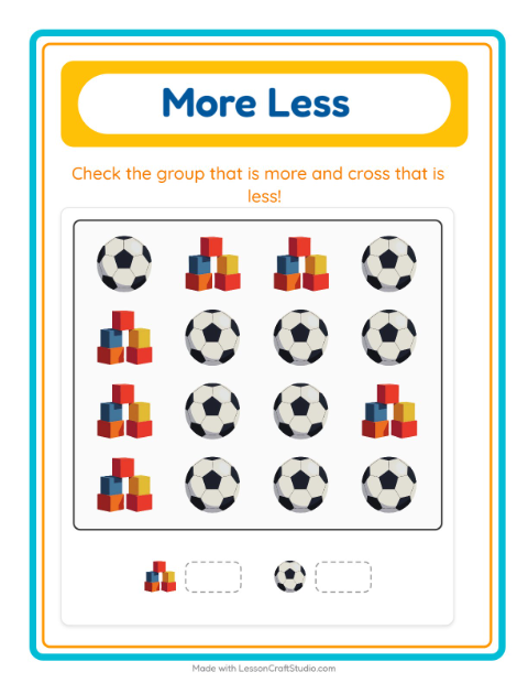 More or Fewer with Toys — 3