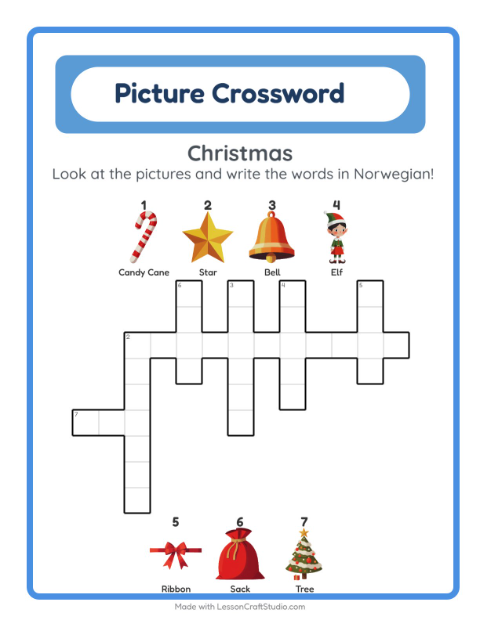 Picture crossword – Christmas