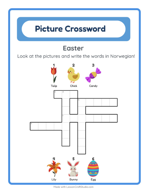 Picture crossword – Easter
