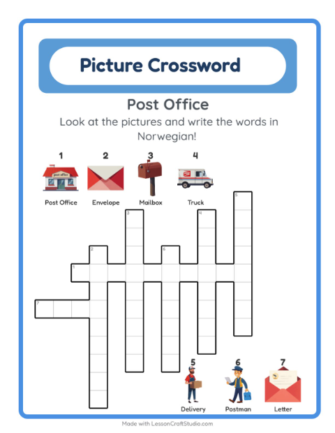 Picture crossword – Post Office