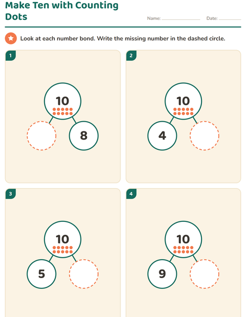 Preview of Make Ten: Number Bonds with Counting Dots
