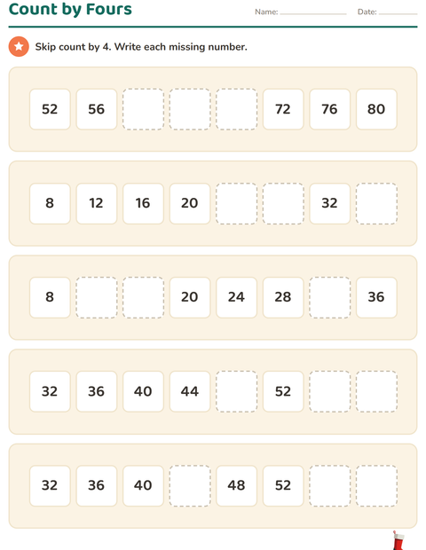 Preview of Number Charts worksheet featuring Christmas for grade 2