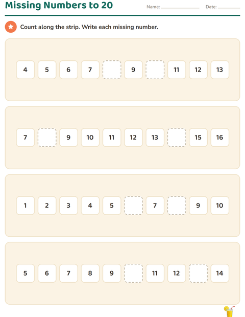 Preview of Number Charts worksheet featuring 4th of July for kindergarten
