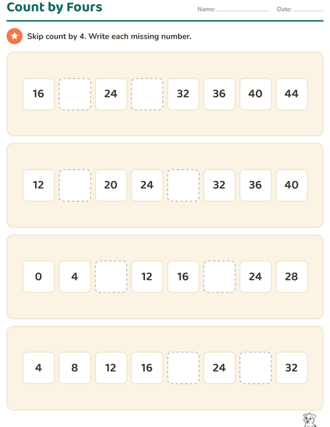 Preview of Number Charts worksheet featuring Animals BW for grade 2