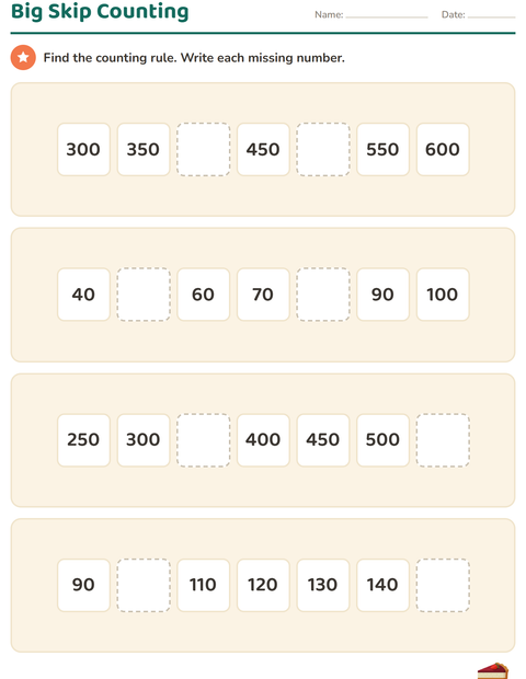 Preview of Number Charts worksheet featuring Bakery for grade 3