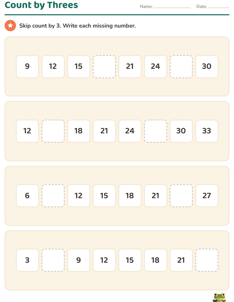 Preview of Number Charts worksheet featuring Camping for grade 2