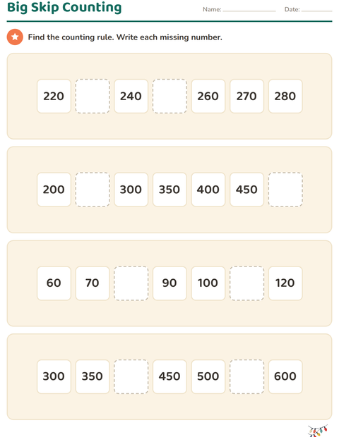 Big Skip Counting — Christmas