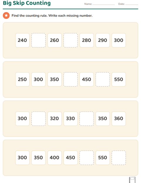 Preview of Number Charts worksheet featuring Classroom 2 (B&W) for grade 3