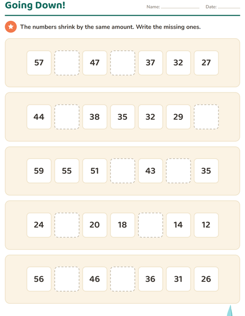 Preview of Number Charts worksheet featuring Colors for grade 3