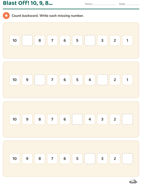 Preview of Number Charts worksheet featuring Easter BW 2 for kindergarten