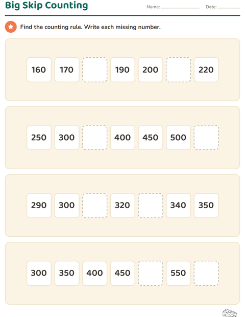 Preview of Number Charts worksheet featuring Food BW 3 for grade 3