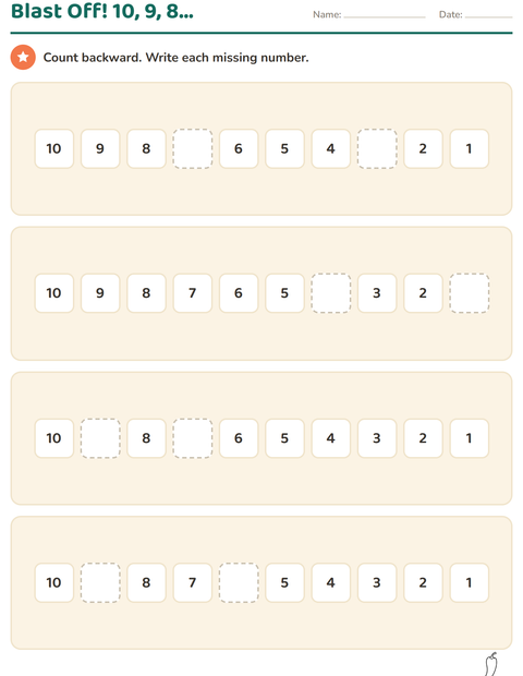 Preview of Number Charts worksheet featuring Vegetables BW 2 for kindergarten
