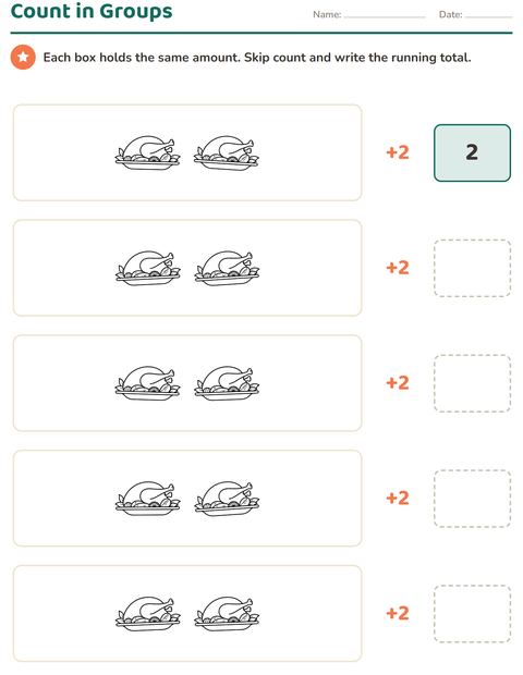 Preview of Number Charts worksheet featuring Food BW 2 for grade 1