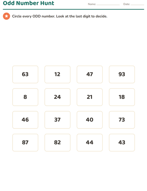 Grade 2 Number Charts