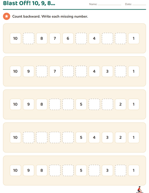 Preview of Number Charts worksheet featuring Activities for kindergarten