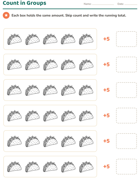 Preview of Number Charts worksheet featuring Food BW for grade 1