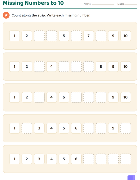 Preview of Number Charts worksheet featuring Shapes for kindergarten