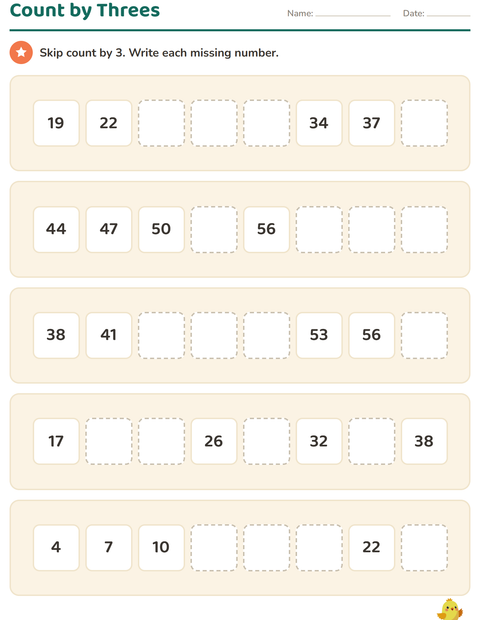 Preview of Number Charts worksheet featuring Spring for grade 2