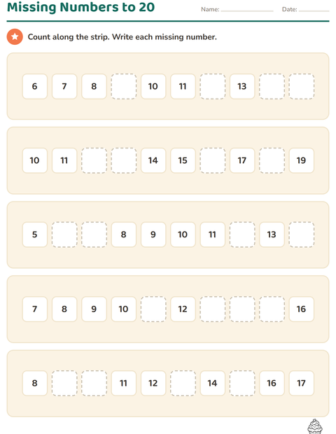 Preview of Number Charts worksheet featuring Valentine BW for kindergarten