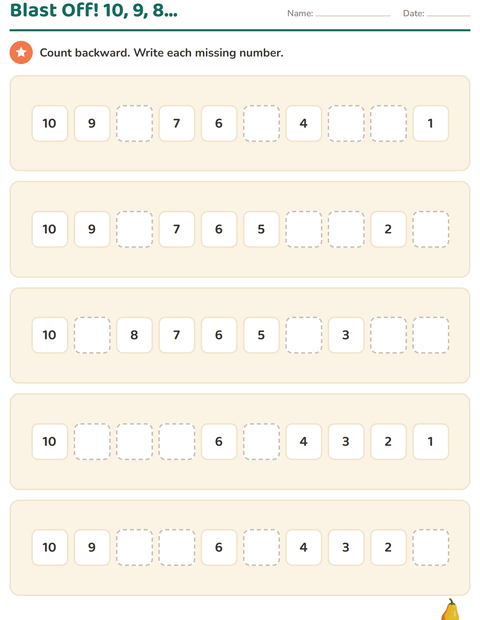 Preview of Number Charts worksheet featuring Vegetables for kindergarten