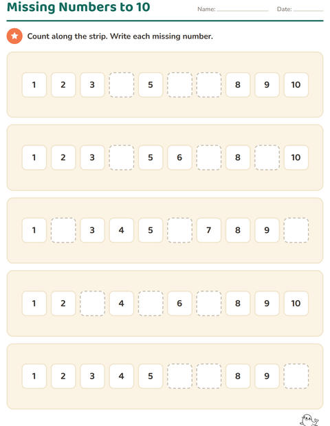 Preview of Number Charts worksheet featuring Sea Life BW 2 for kindergarten
