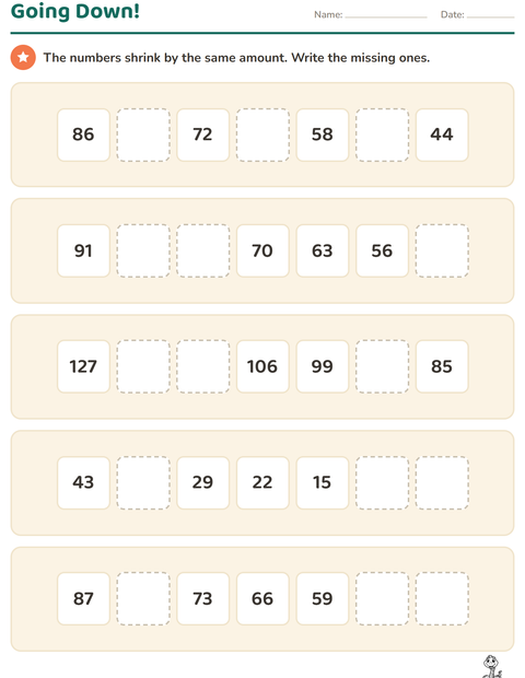 Preview of Number Charts worksheet featuring Zoo Animals BW for grade 3