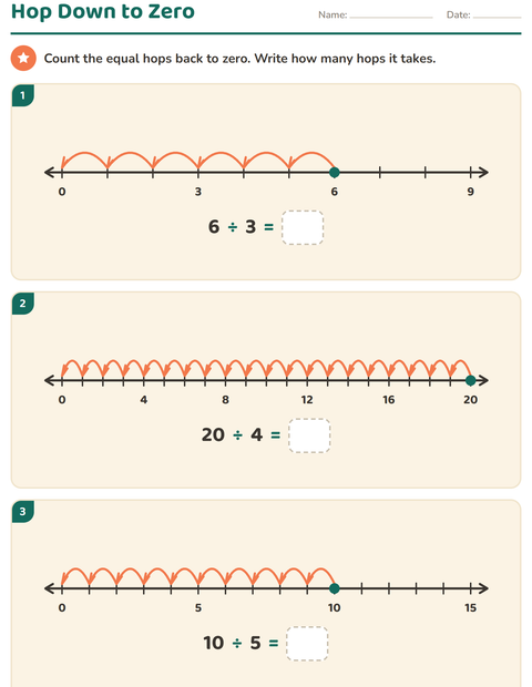 Preview of Number Lines worksheet for grade 3