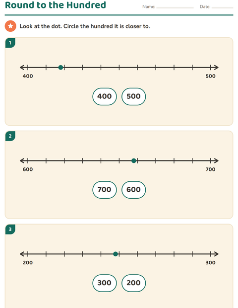 Preview of Number Lines worksheet for grade 3