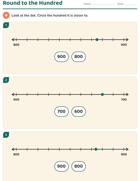 Preview of Number Lines worksheet for grade 3