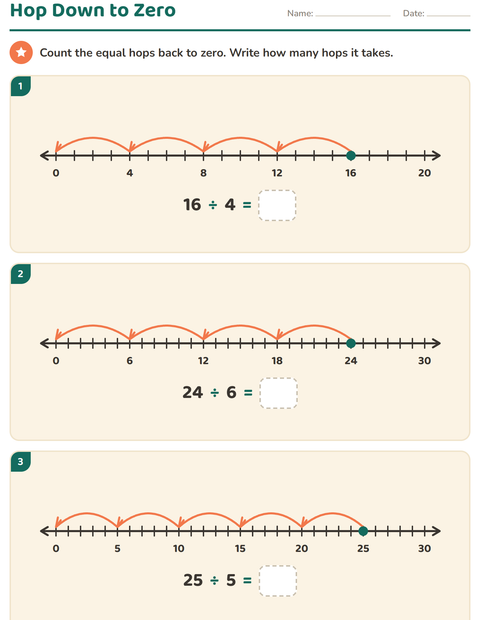 Preview of Number Lines worksheet for grade 3