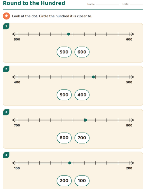 Preview of Number Lines worksheet for grade 3