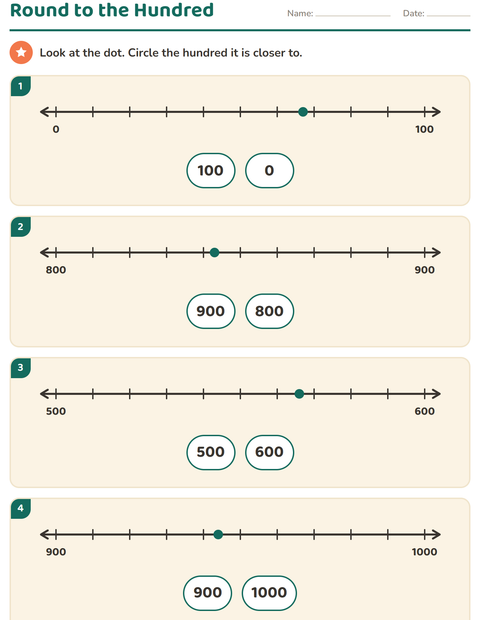 Preview of Number Lines worksheet for grade 3