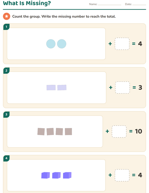 Preview of Picture Math worksheet featuring Shapes for grade 1