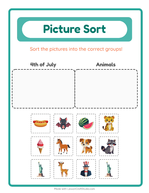 Preview of Picture Trail worksheet featuring Tools for kindergarten