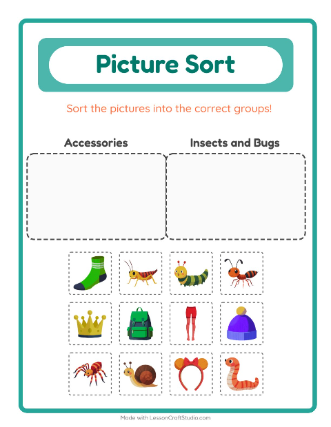 Preview of Find Objects worksheet featuring Farm Animals for kindergarten