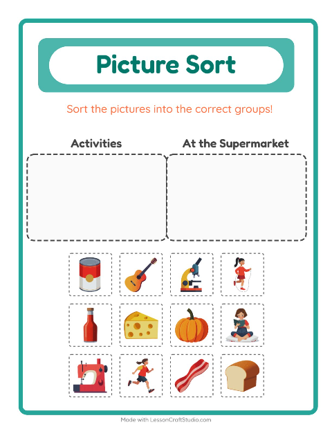 Preview of Picture Trail worksheet featuring Breakfast for kindergarten