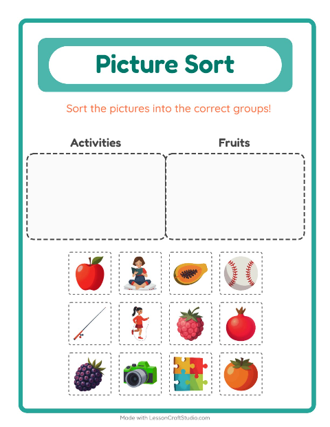Preview of Subtraction worksheet featuring Furniture for kindergarten
