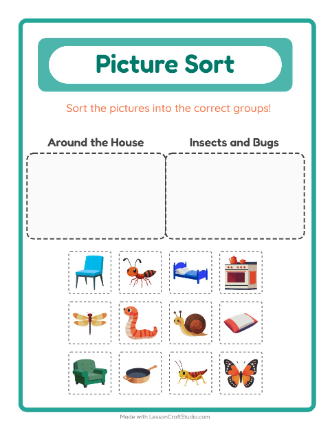 Preview of Find And Count worksheet featuring Insects and Bugs for preschool