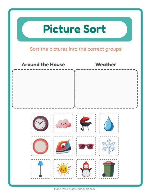 Preview of Find Objects worksheet featuring Animals for kindergarten